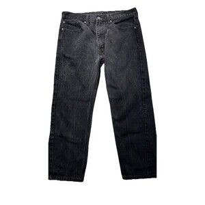 Levi’s 505 Men’s Jeans Straight Leg Regular Fit Black Denim 36x29 Measures 36x28